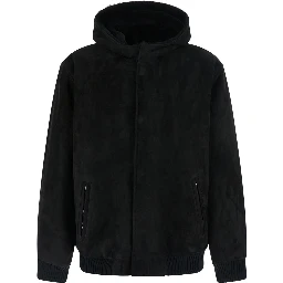 CAPOREI Edoardo hooded jacket in black fabric for men