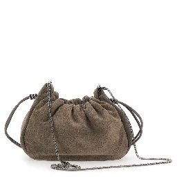 Borsa Bucket Mellow mini in camoscio