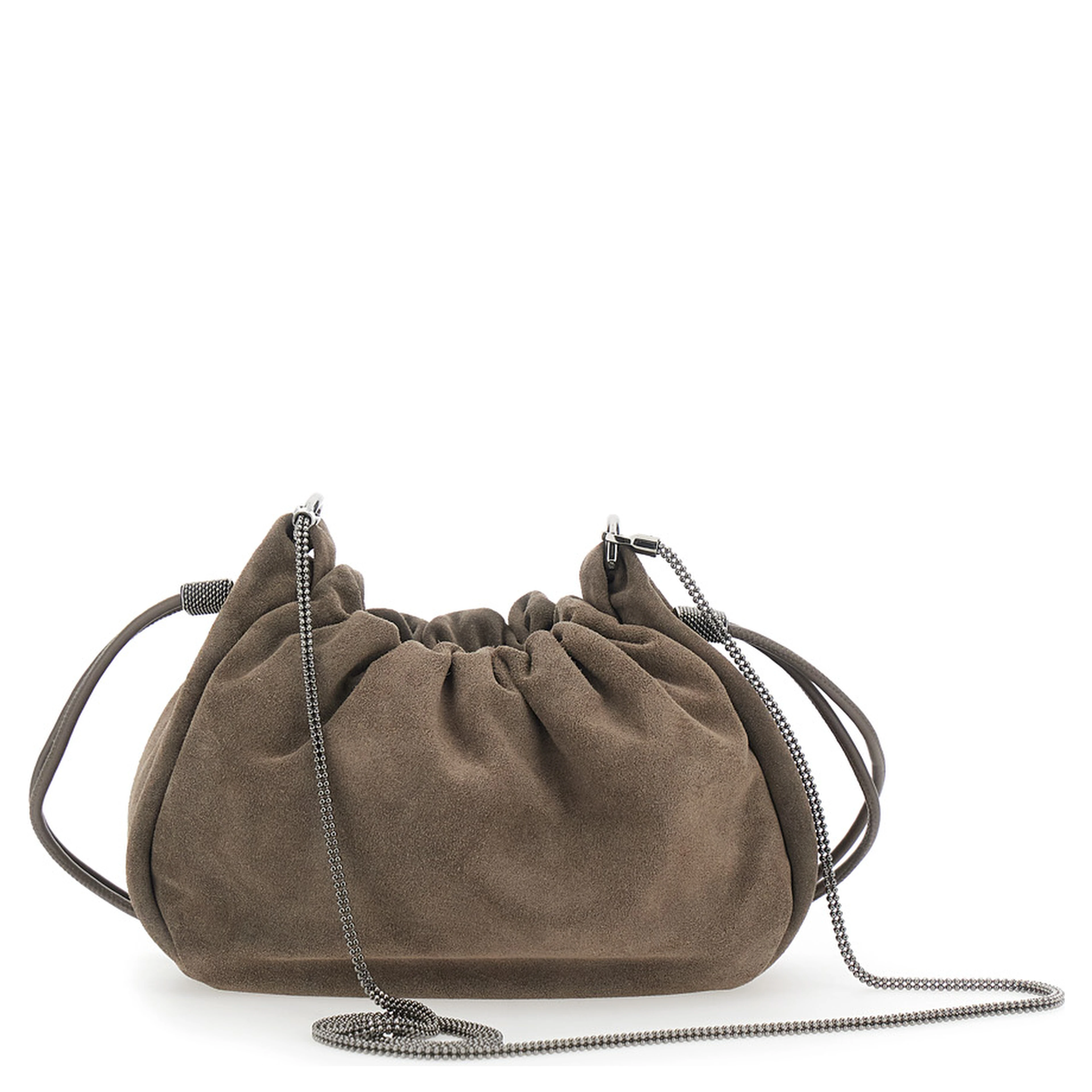 Borsa Bucket Mellow mini in camoscio