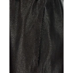 Womens brown fabric coat