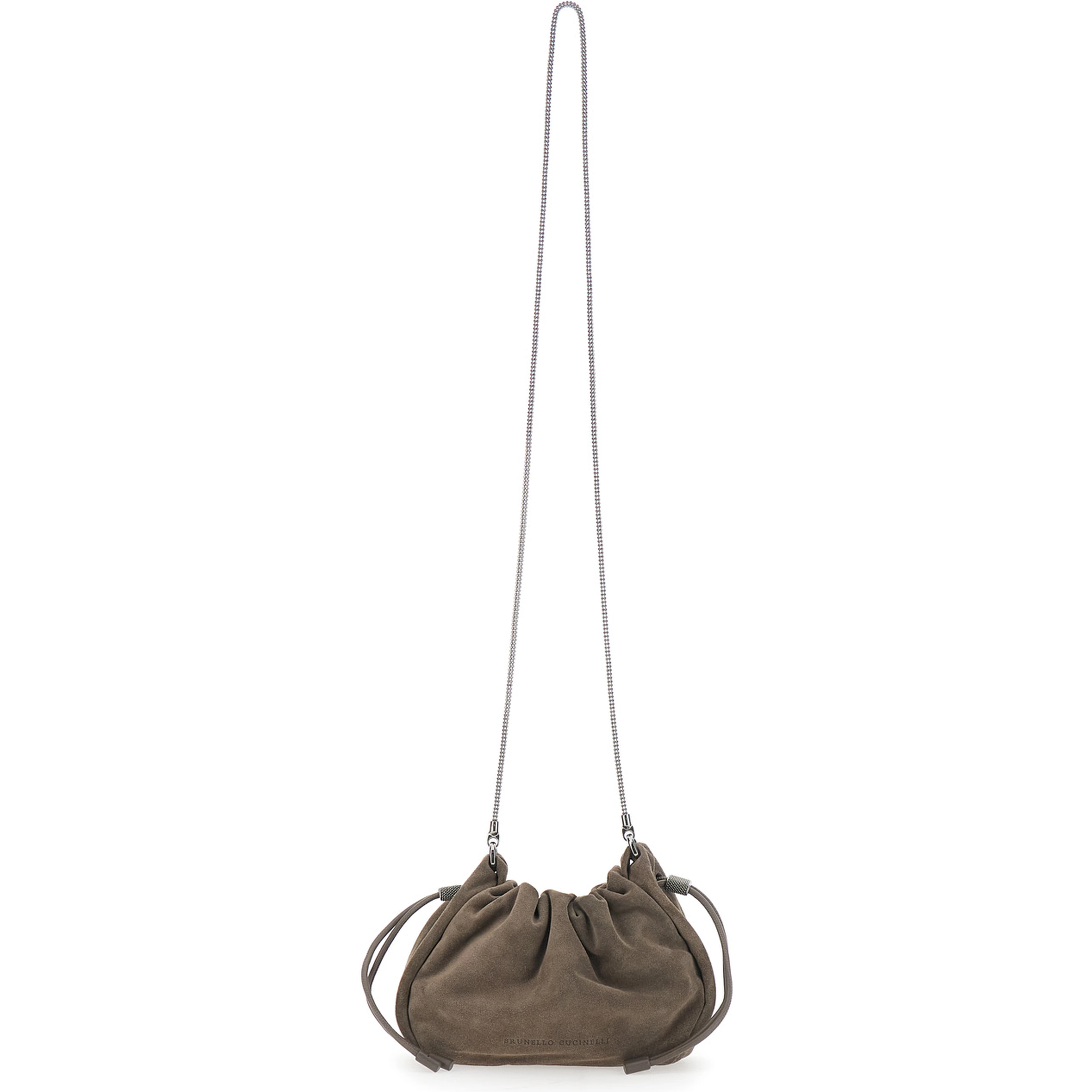 Borsa Bucket Mellow mini in camoscio