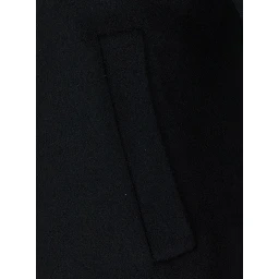 Jacket ARLO with Front Closure and Side Pockets in Black Fabric for Men