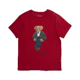 KNIT-T-SHIRT with short sleeves and patch, Tech Fabric, Red, Boy