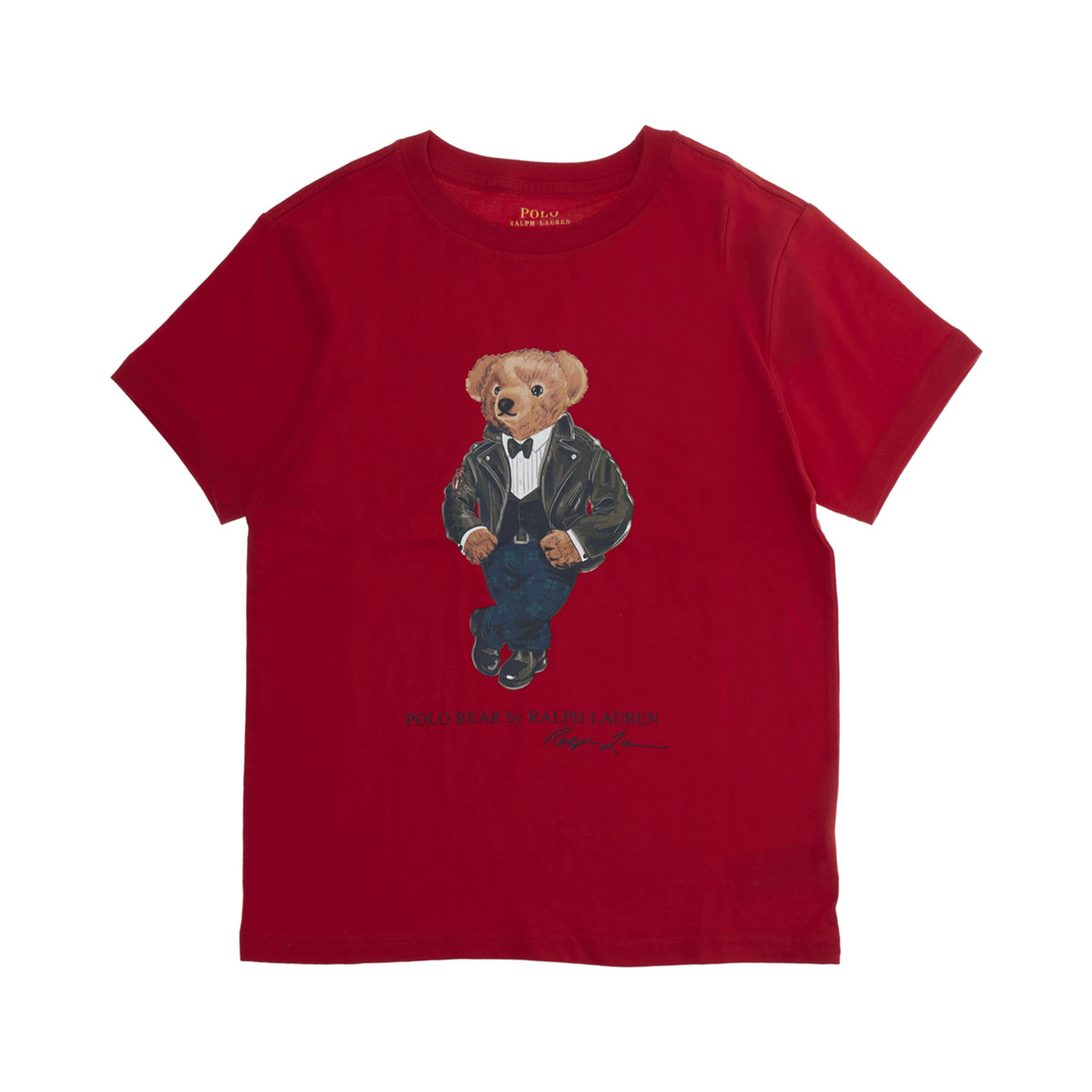 KNIT-T-SHIRT with short sleeves and patch, Tech Fabric, Red, Boy