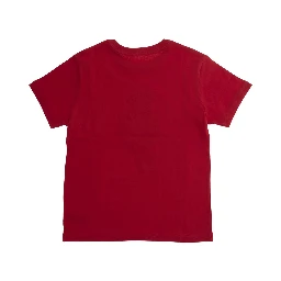 KNIT-T-SHIRT with short sleeves and patch, Tech Fabric, Red, Boy