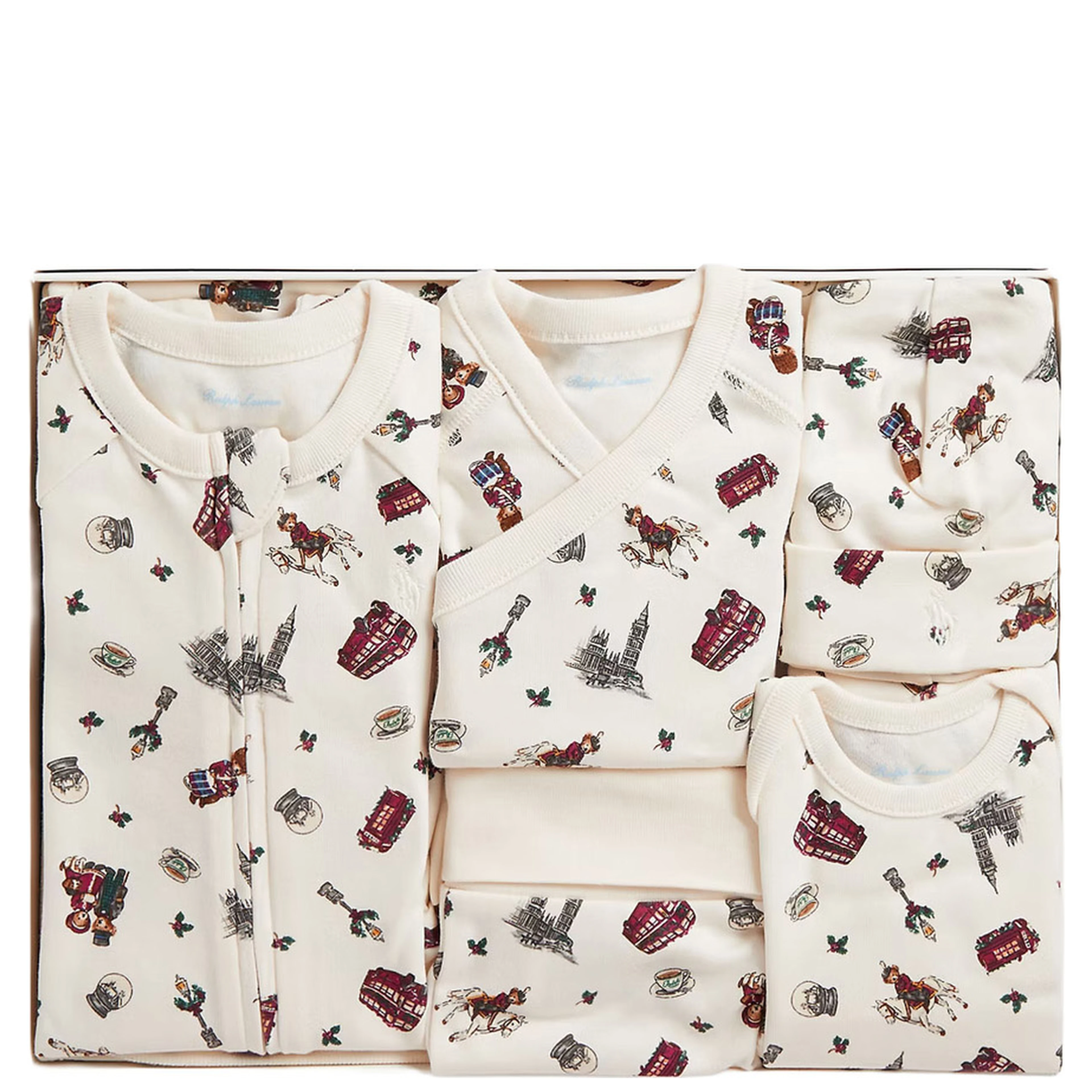 KNIT-BUNDLE SET with hood and pockets in white for Boy
