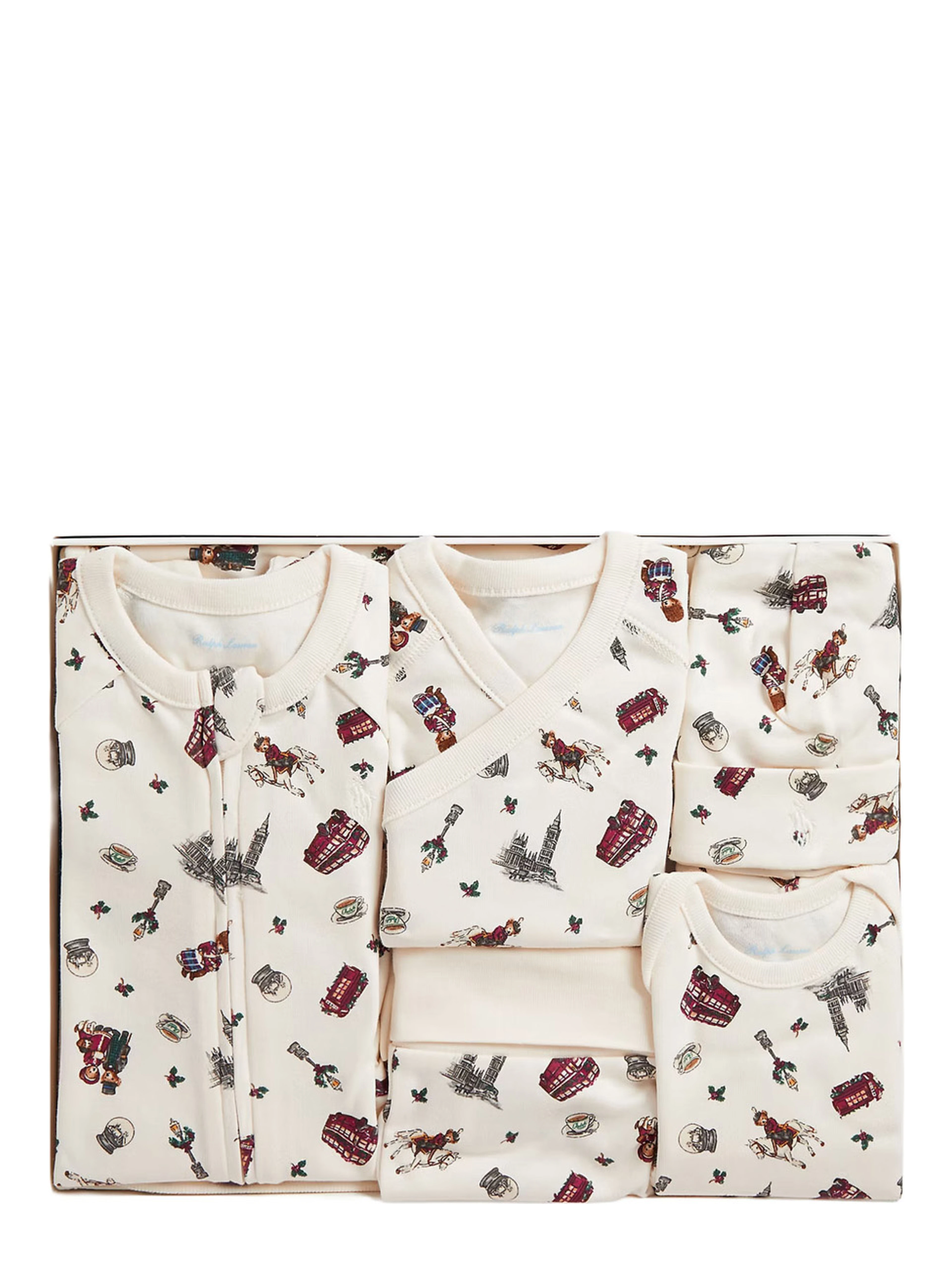 KNIT-BUNDLE SET with hood and pockets in white for Boy