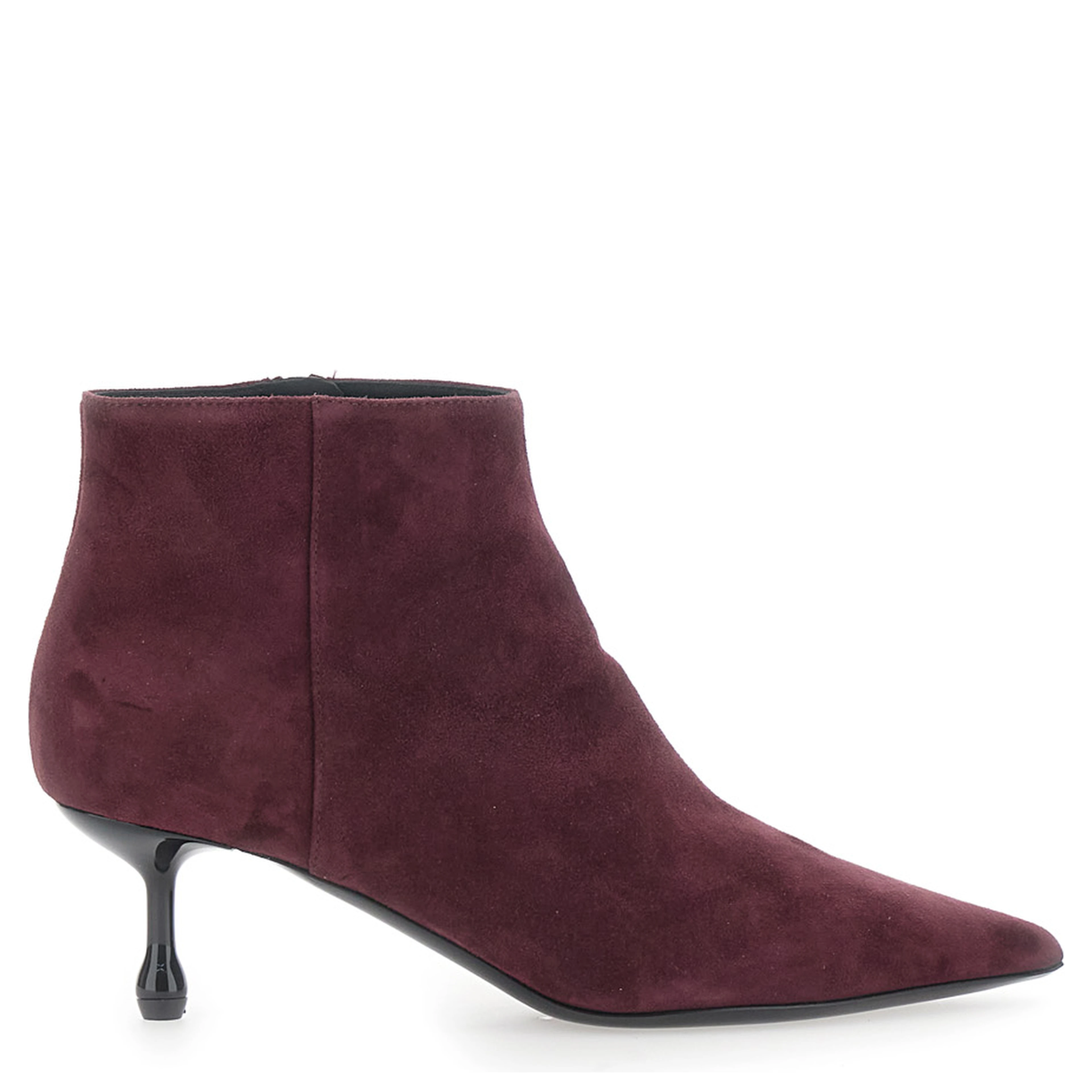 LEPLAIN 50 suede bootie ankle boots with 50 heel bordeaux women