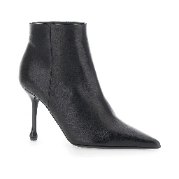 BOOTIE 90 ankle boots with fabric upper in black for women