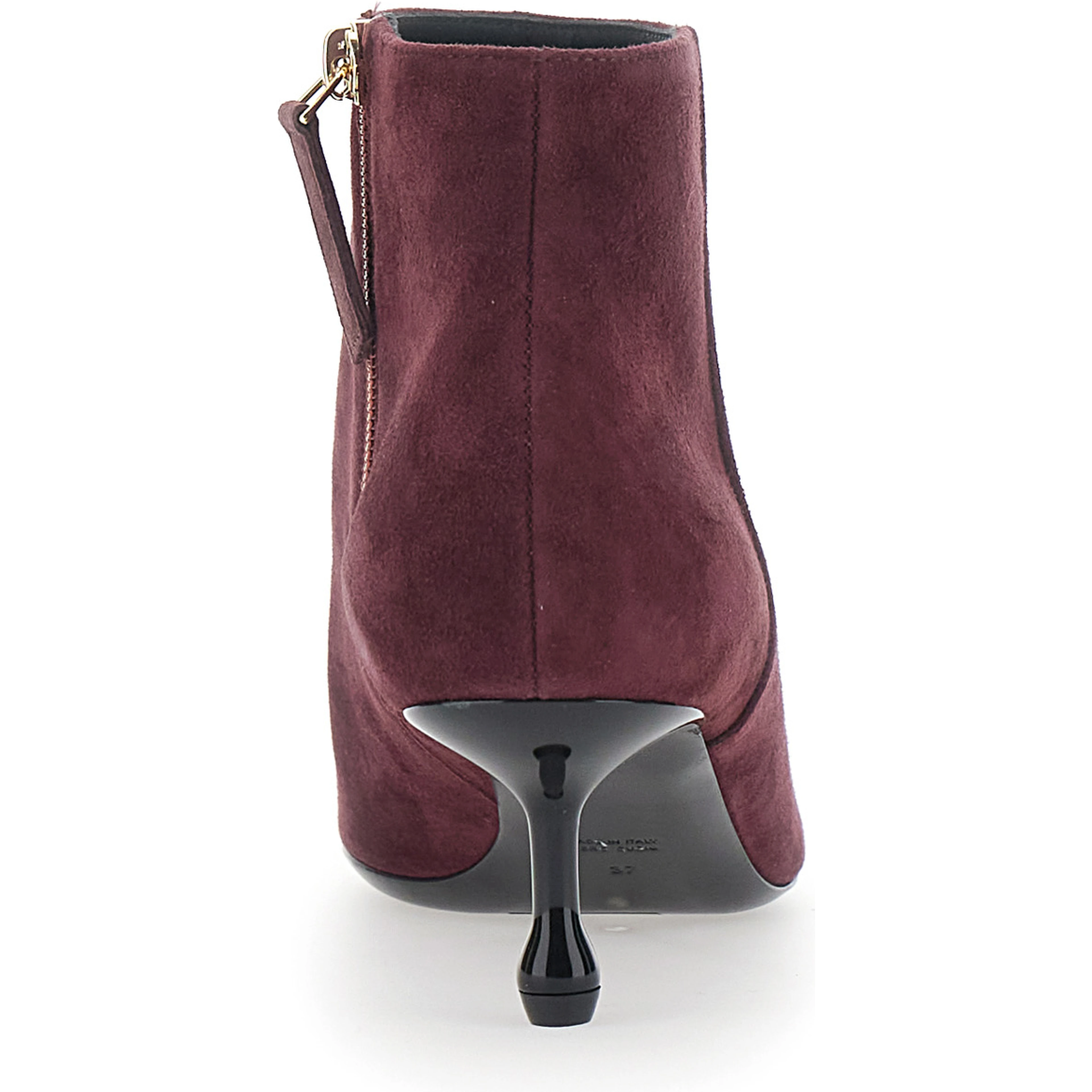 LEPLAIN 50 suede bootie ankle boots with 50 heel bordeaux women