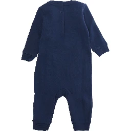 KNIT-COVERALL with turtleneck and long sleeves in Tech Fabric Blue Girl