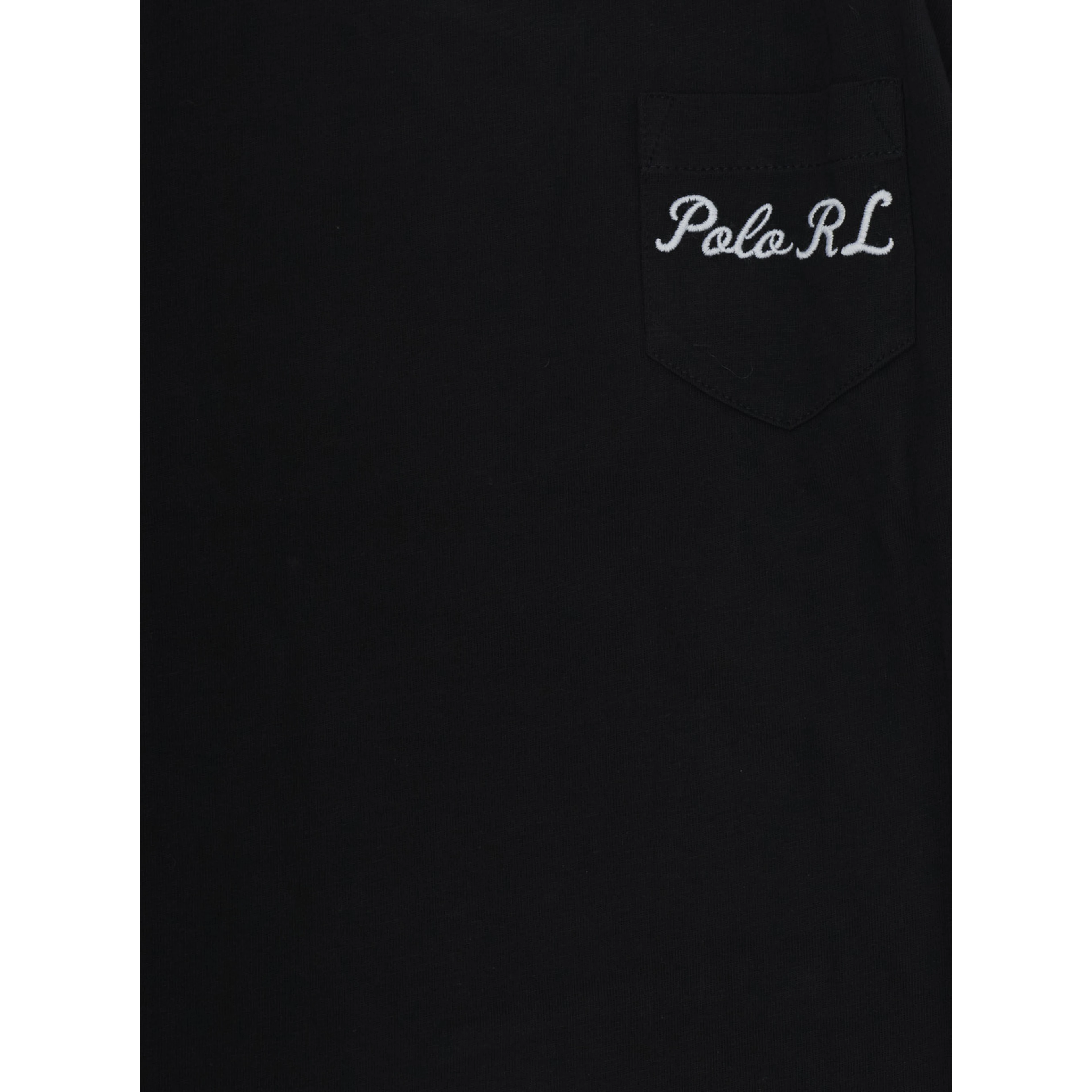 T-shirt in knitted fabric with round neckline and short sleeves in black cotton for boy