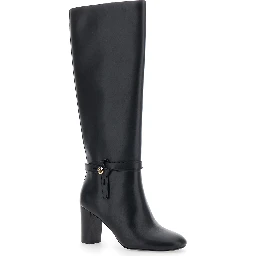 Romy Boot 70 Black Leather Ankle Boots with 7 cm Heel