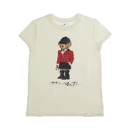 KNIT-T-SHIRT with round neck and short sleeves in cotton Beige Boy