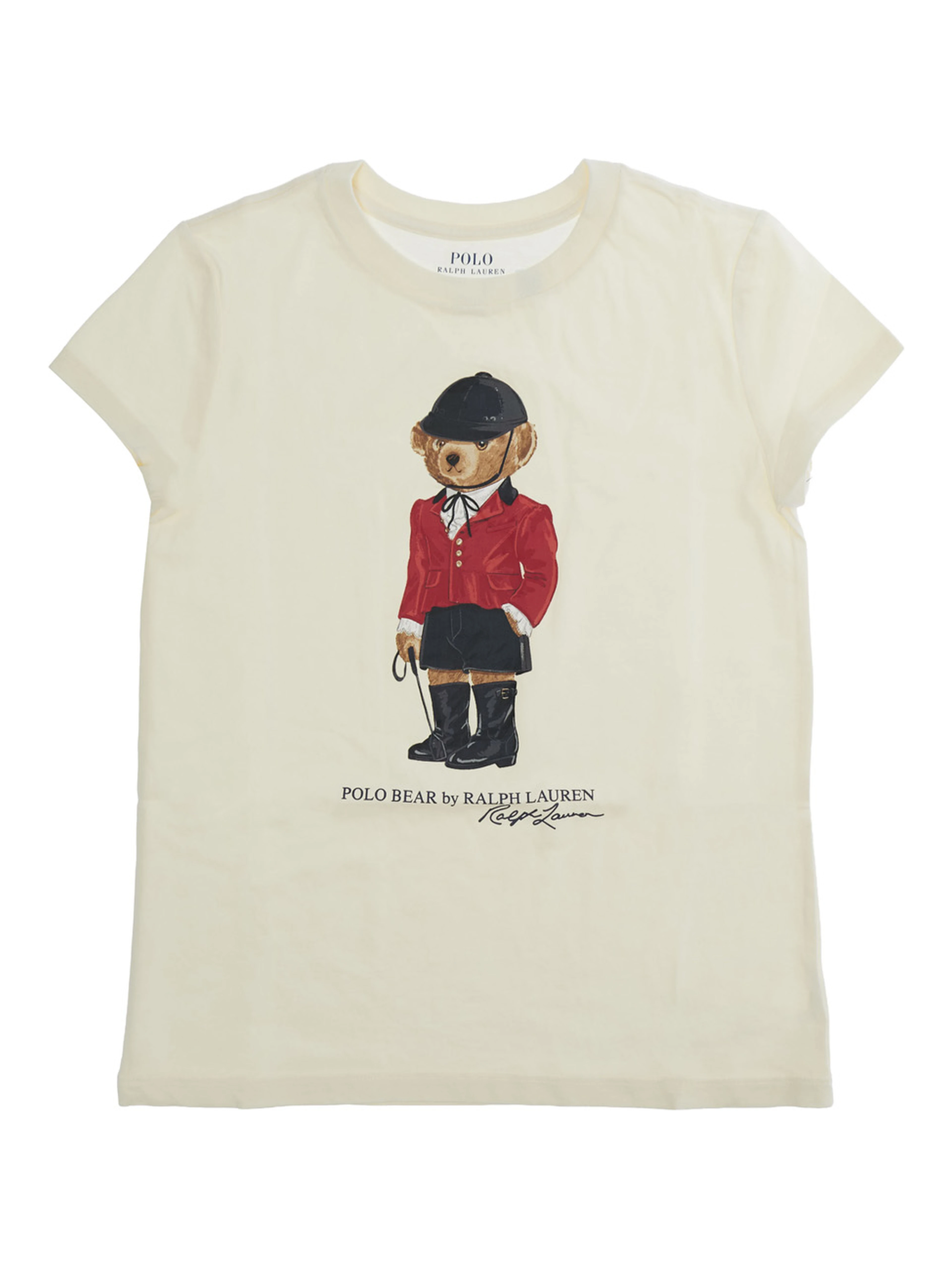 KNIT-T-SHIRT with round neck and short sleeves in cotton Beige Boy