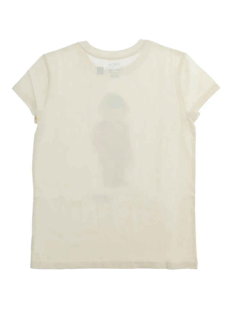 KNIT-T-SHIRT with round neck and short sleeves in cotton Beige Boy alternative