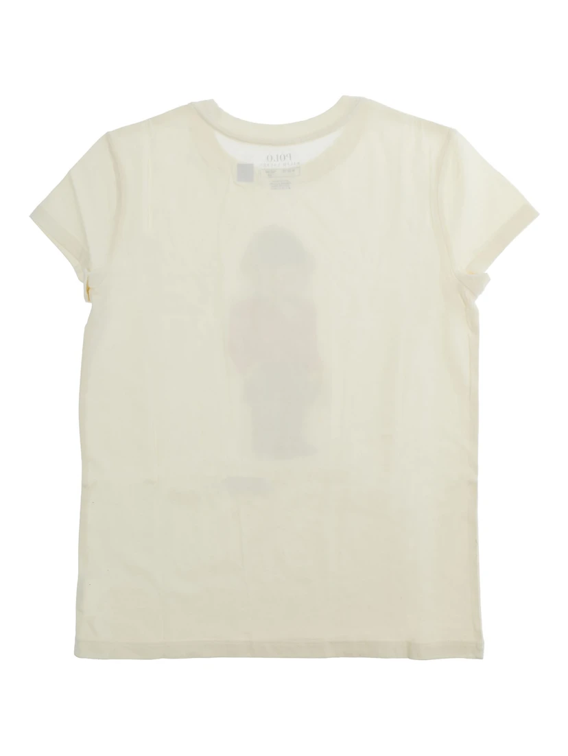 KNIT-T-SHIRT with round neck and short sleeves in cotton Beige Boy
