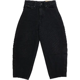Woven Tapered Pants with pockets and logo, Tech Fabric, Blue, Boy