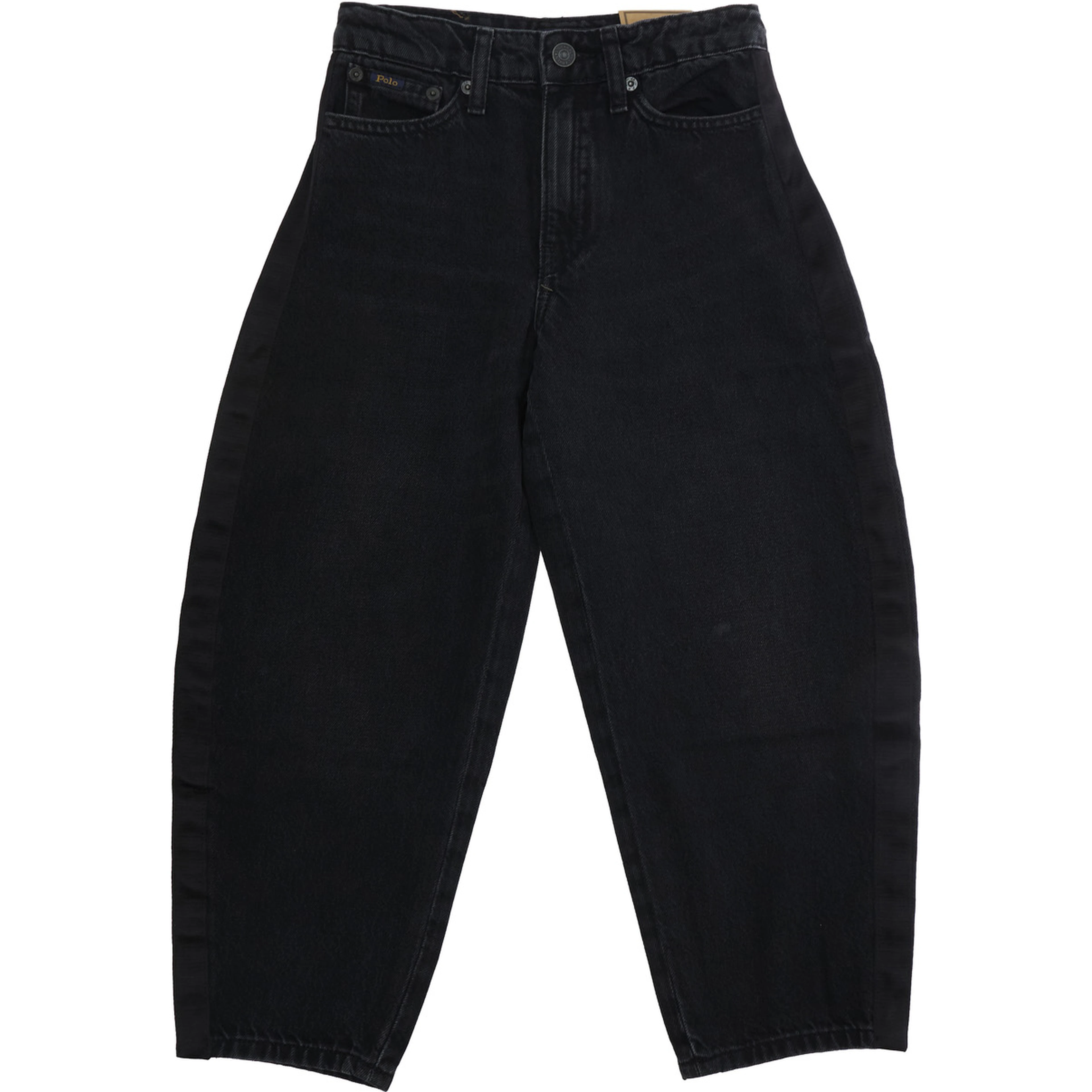 Woven Tapered Pants with pockets and logo, Tech Fabric, Blue, Boy