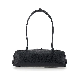 Shoulder bag TECKEL in leather and black color for women