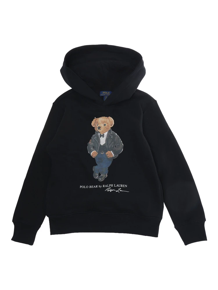 Crewneck sweatshirt in black cotton for boy