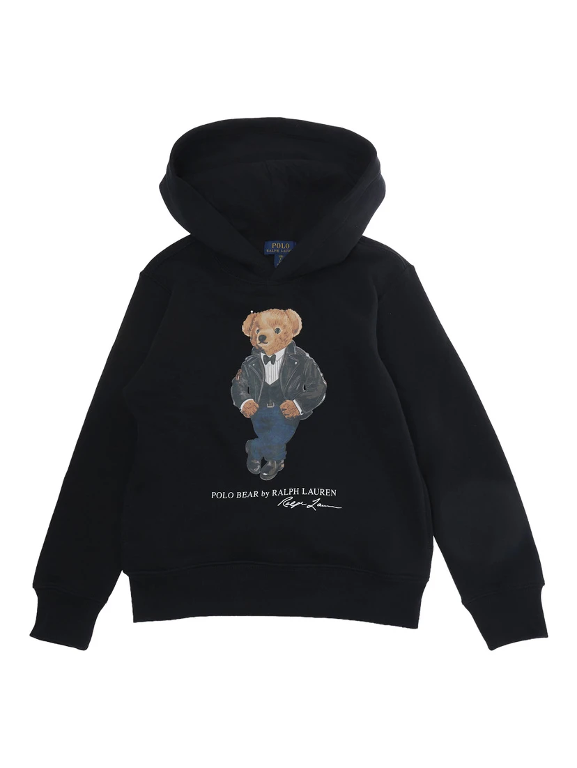 Crewneck sweatshirt in black cotton for boy