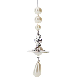 Necklace Broken Pearl in Metallic Brass Woman