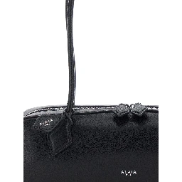 Shoulder bag TECKEL in leather and black color for women