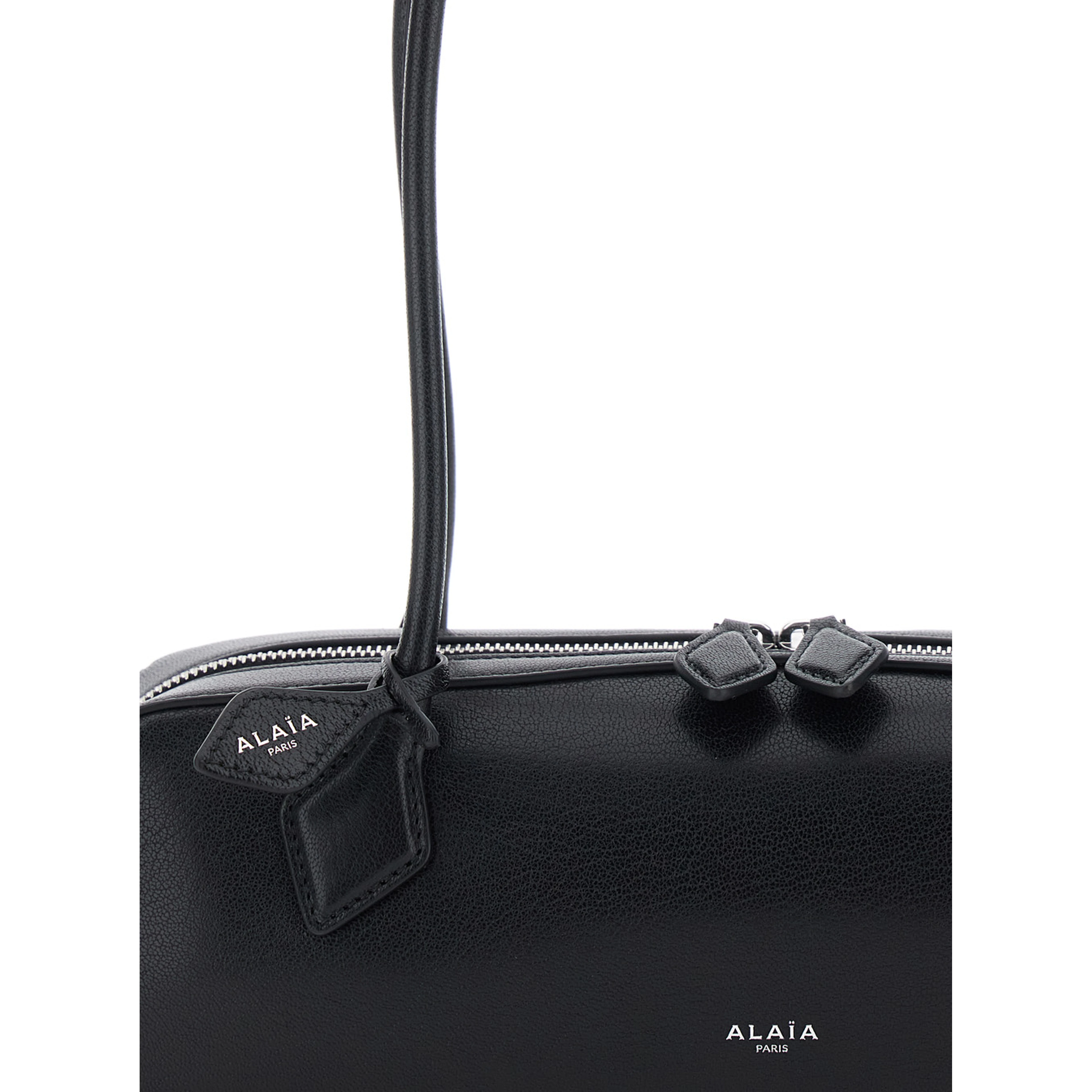 Shoulder bag TECKEL in leather and black color for women