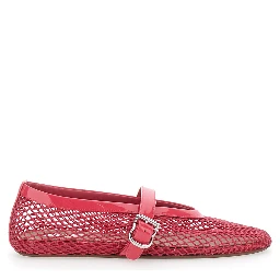 Fuchsia Mesh Ballet Flats for Women