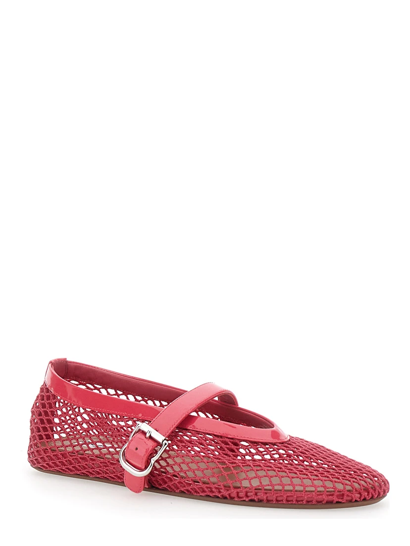 Fuchsia Mesh Ballet Flats for Women