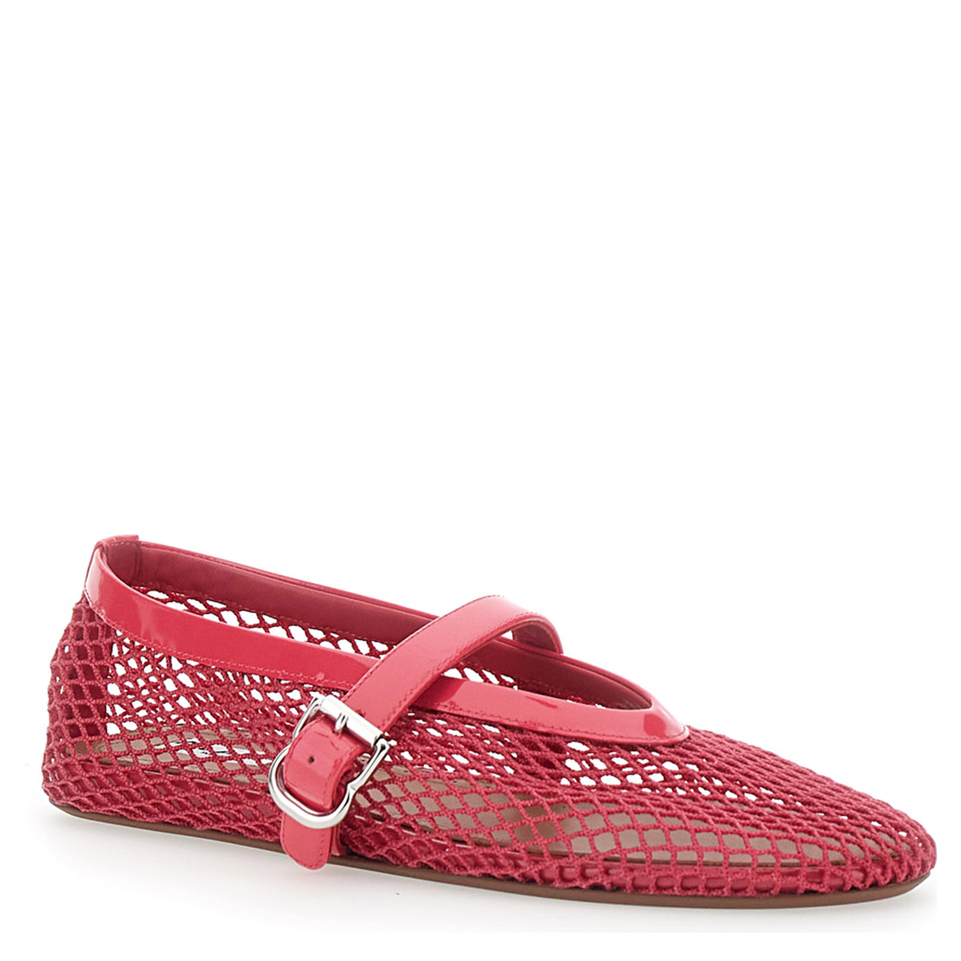 Fuchsia Mesh Ballet Flats for Women