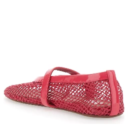 Fuchsia Mesh Ballet Flats for Women