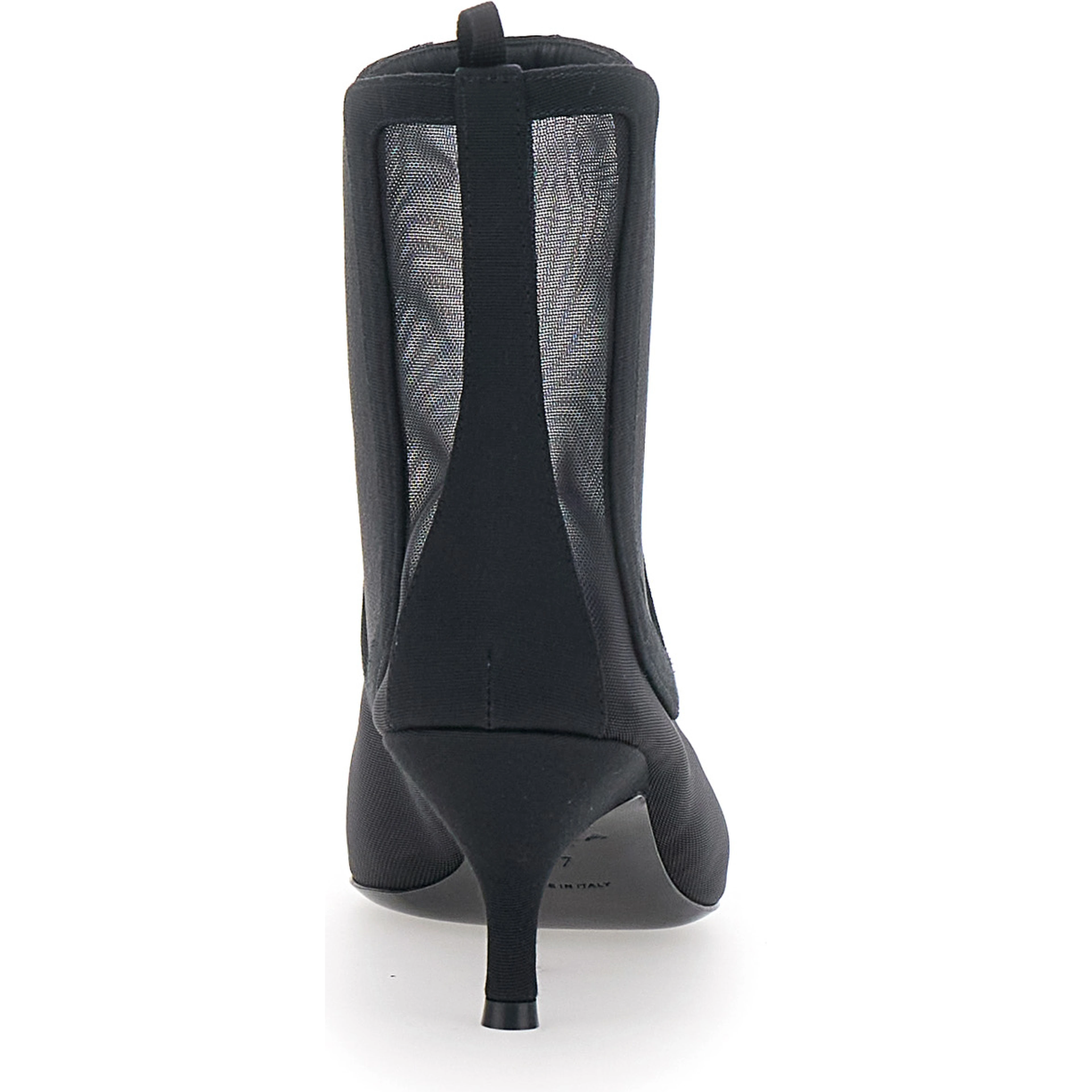 Ankle Chelsea Boots with 60mm heel in black leather for women