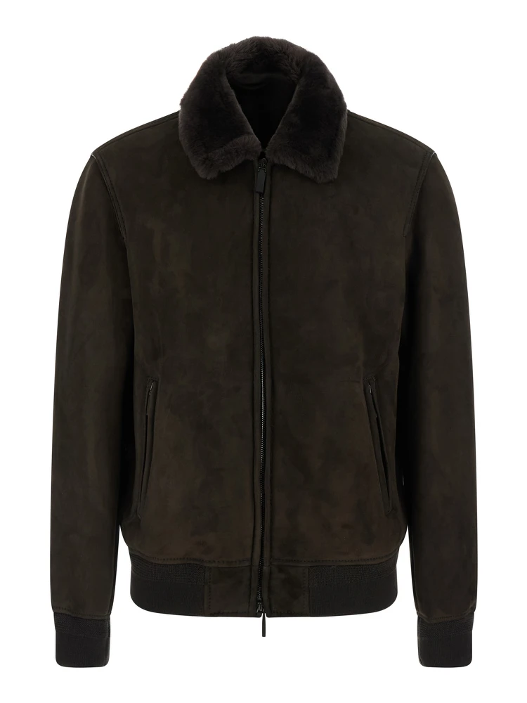 Tommaso mens brown fabric coat