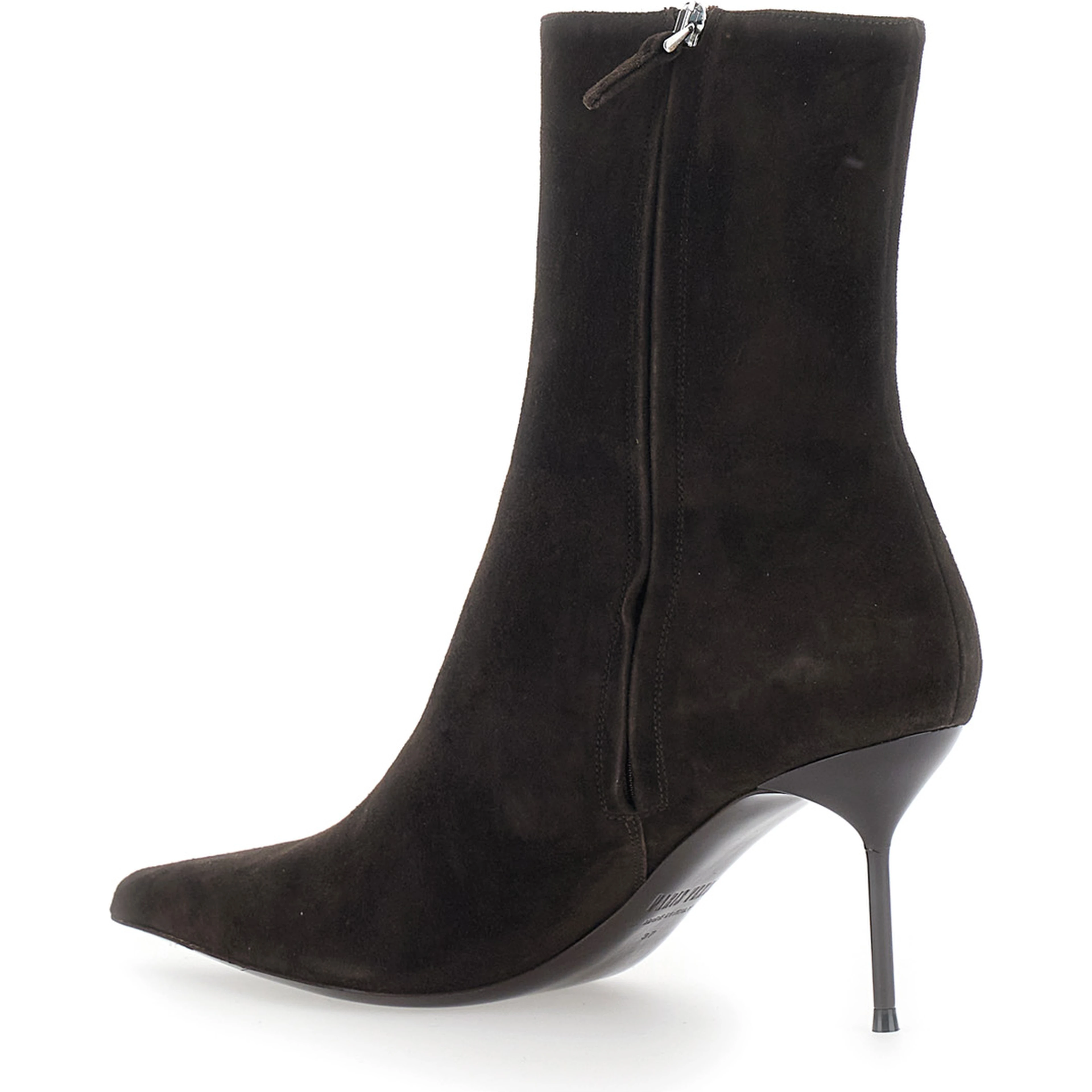 LIDIA ANKLE BOOT 70 Brown Ankle Boots with Heel and Zip