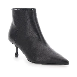 LEPLAIN 50 bootie ankle boots in black fabric for women