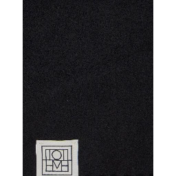 Cashmere Scarf with Fringes Black Unisex