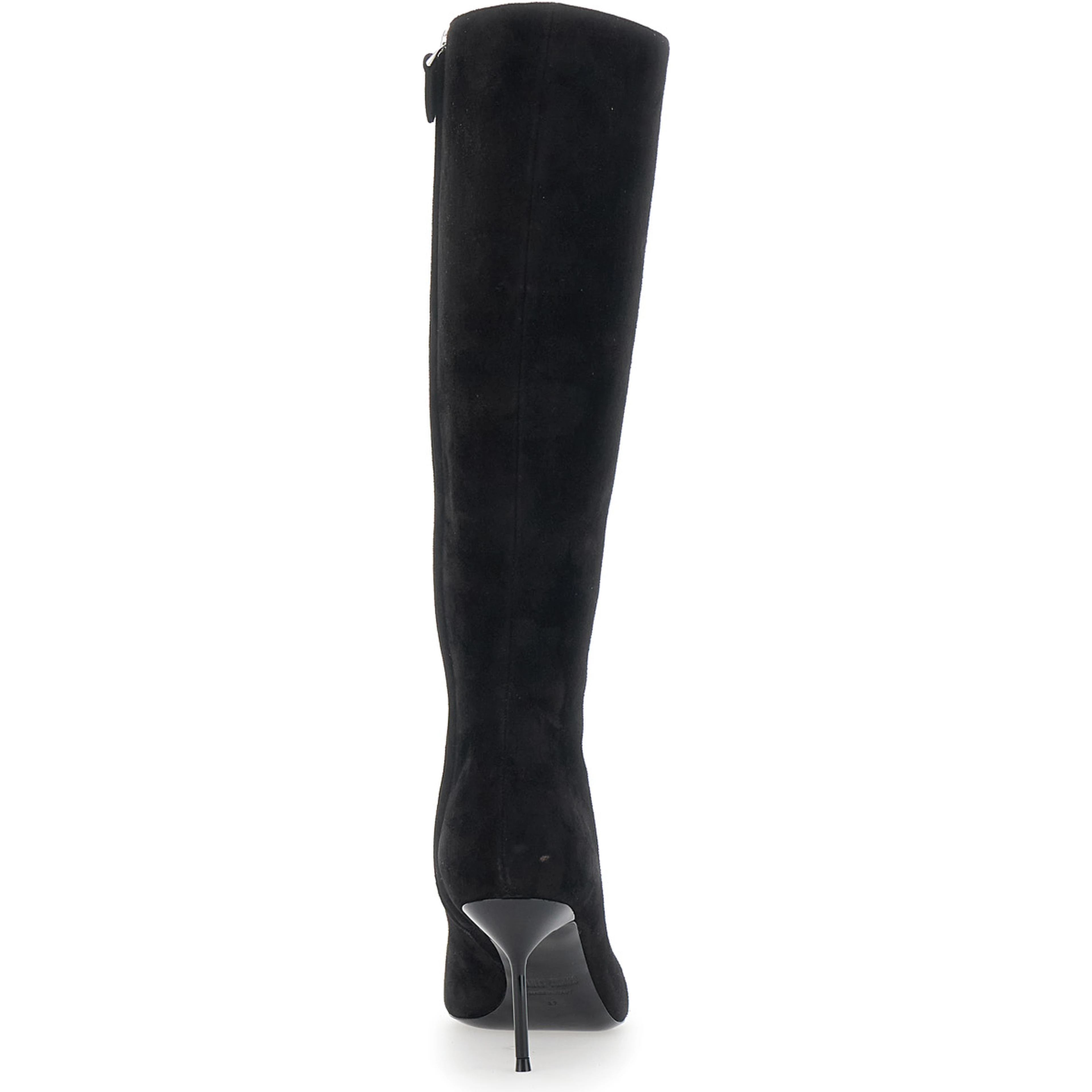 LIDIA BOOT 70 Boots with high heel and leather sole, Black, Woman