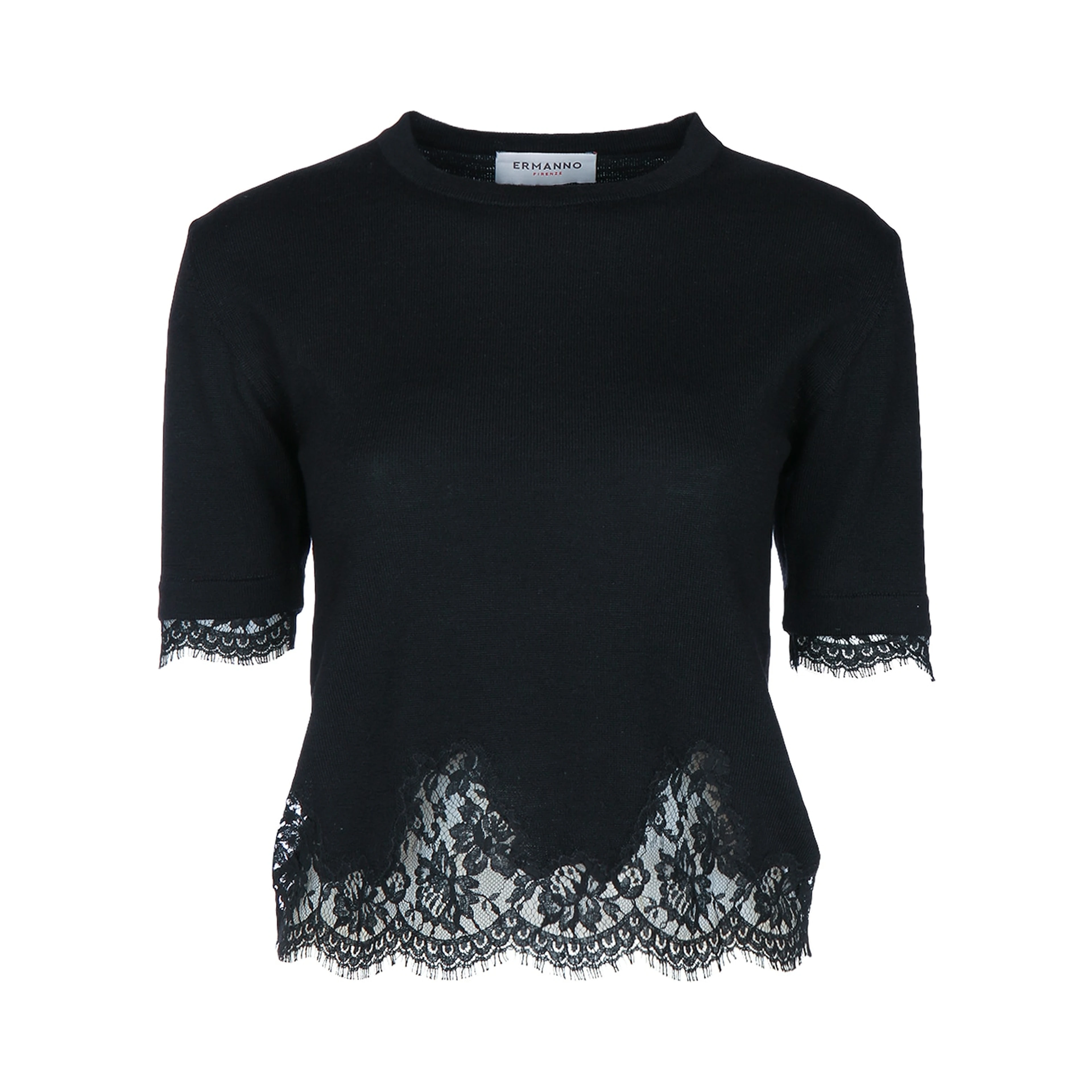 MAGLIA PIZZO MEZZA MANICA