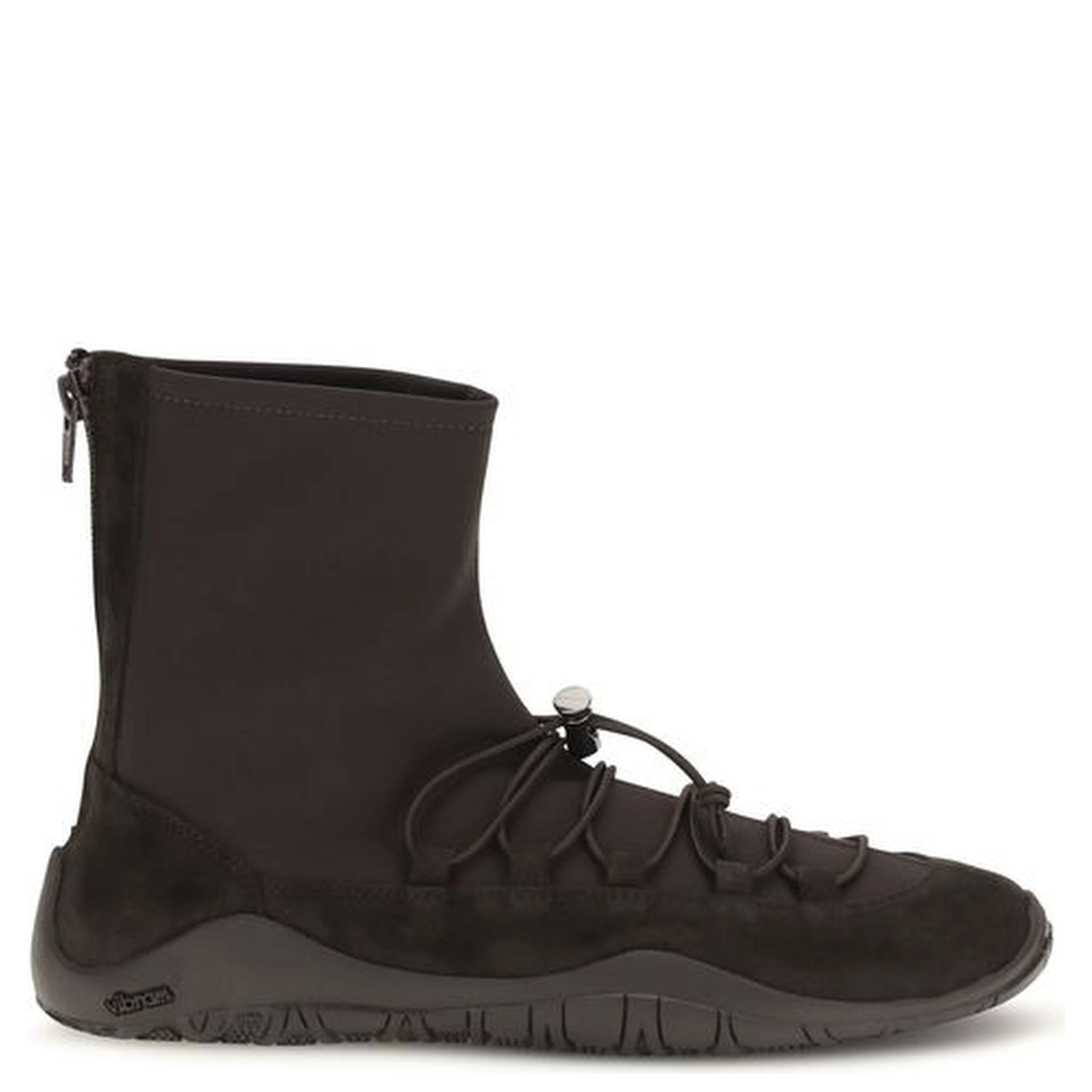 Black Calf Leather Bos Taurus Lace-Up Boots