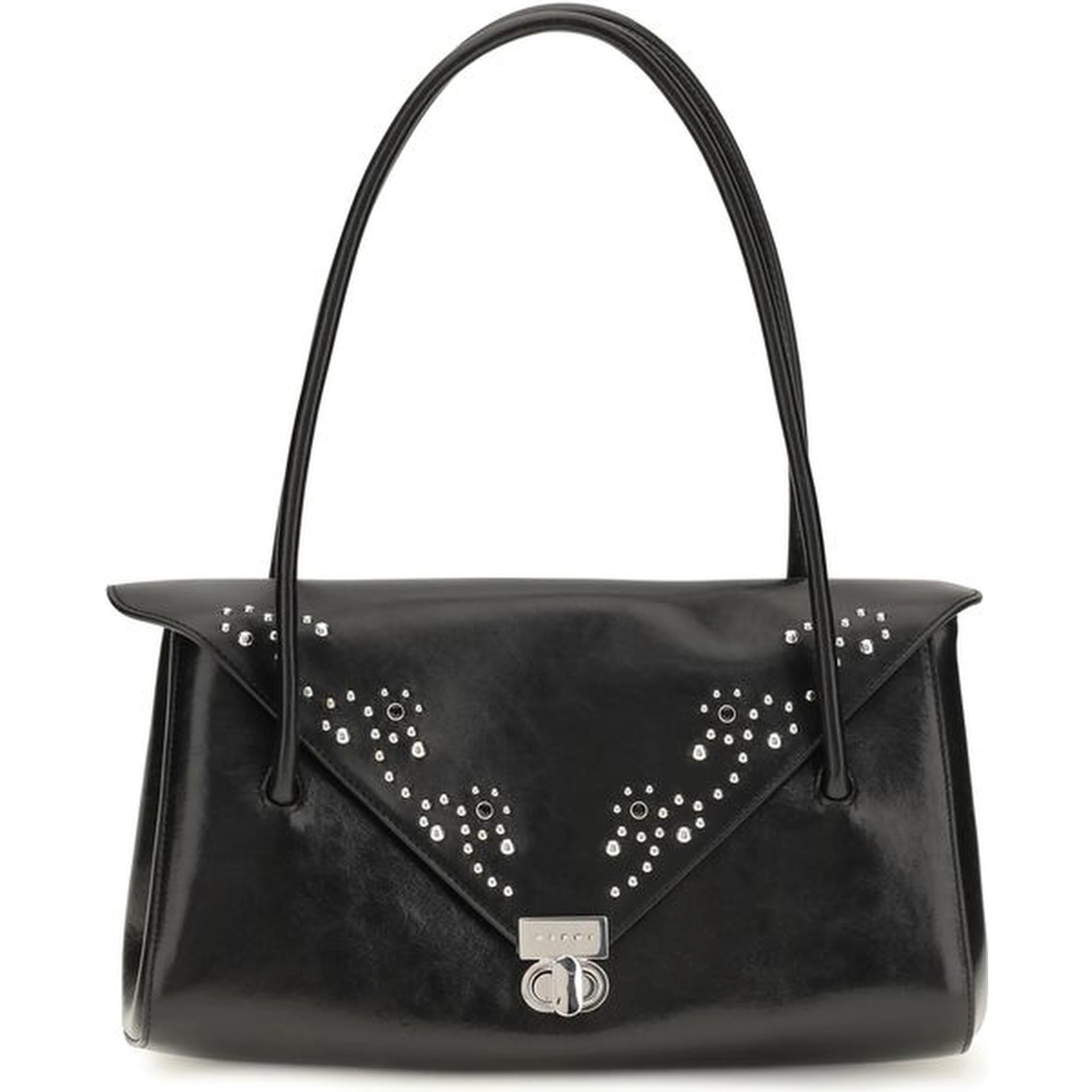Black Calf Leather Bos Taurus Shoulder Bag
