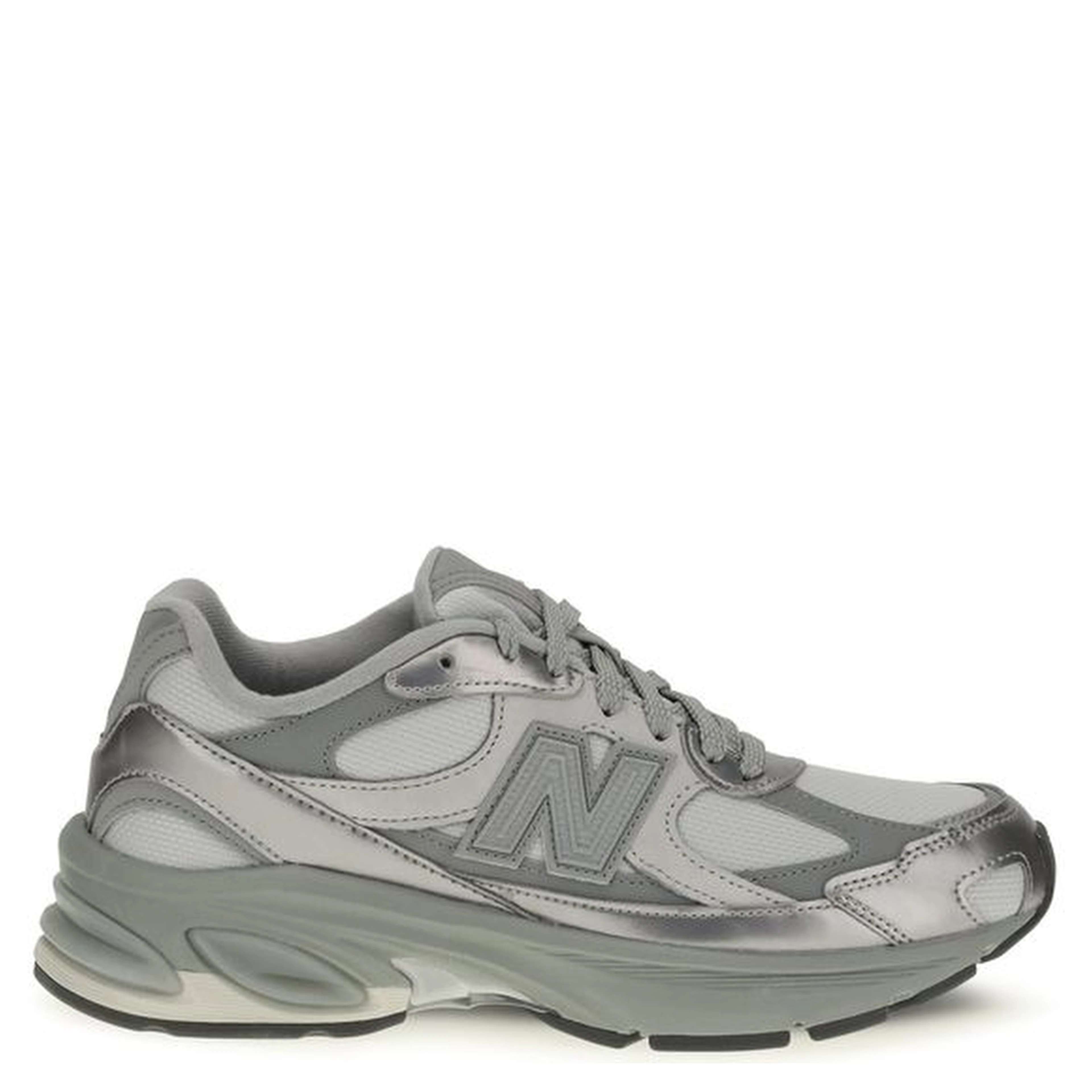 Gray Fabric Athletic Sneakers