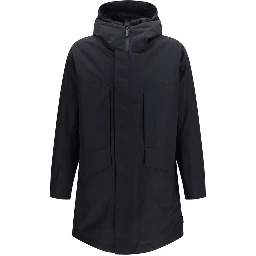 Black Polyester Parka