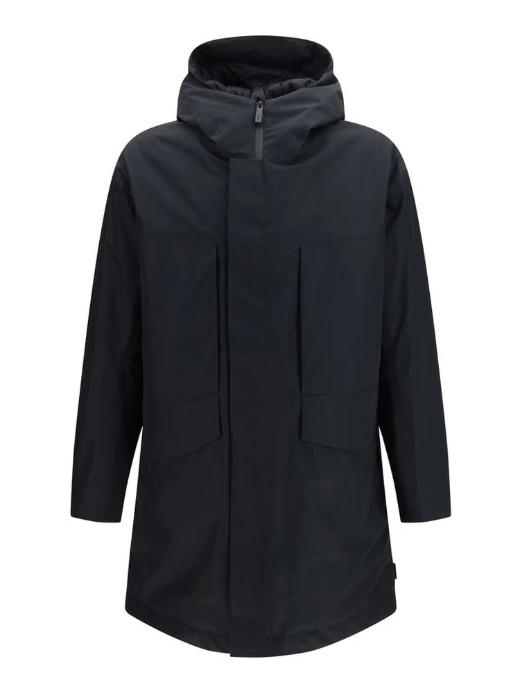 Black Polyester Parka