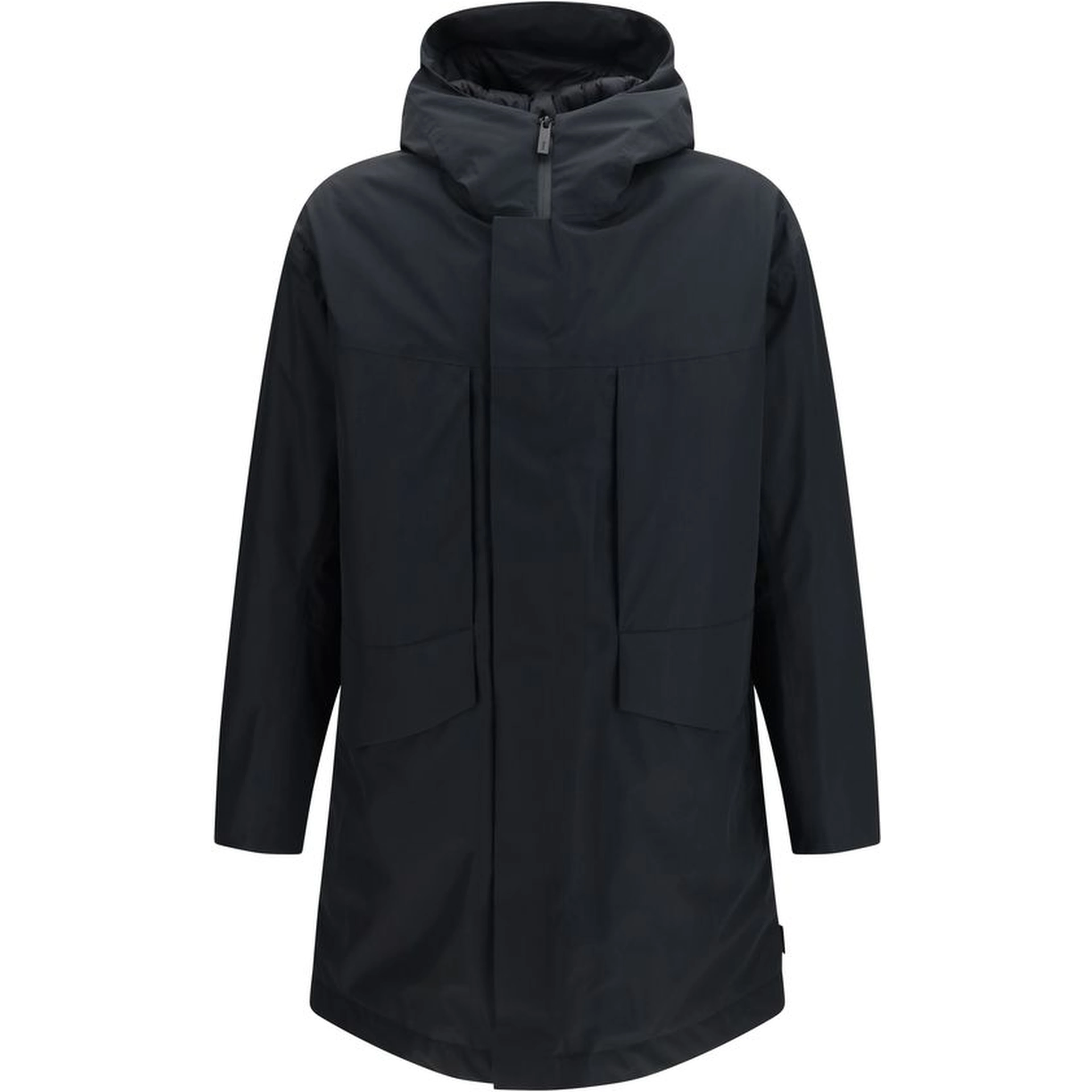 Black Polyester Parka