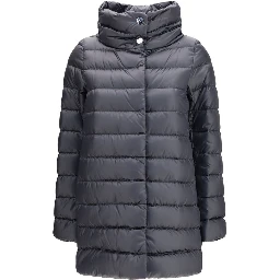 Black Polyamide Full-Length Jacket