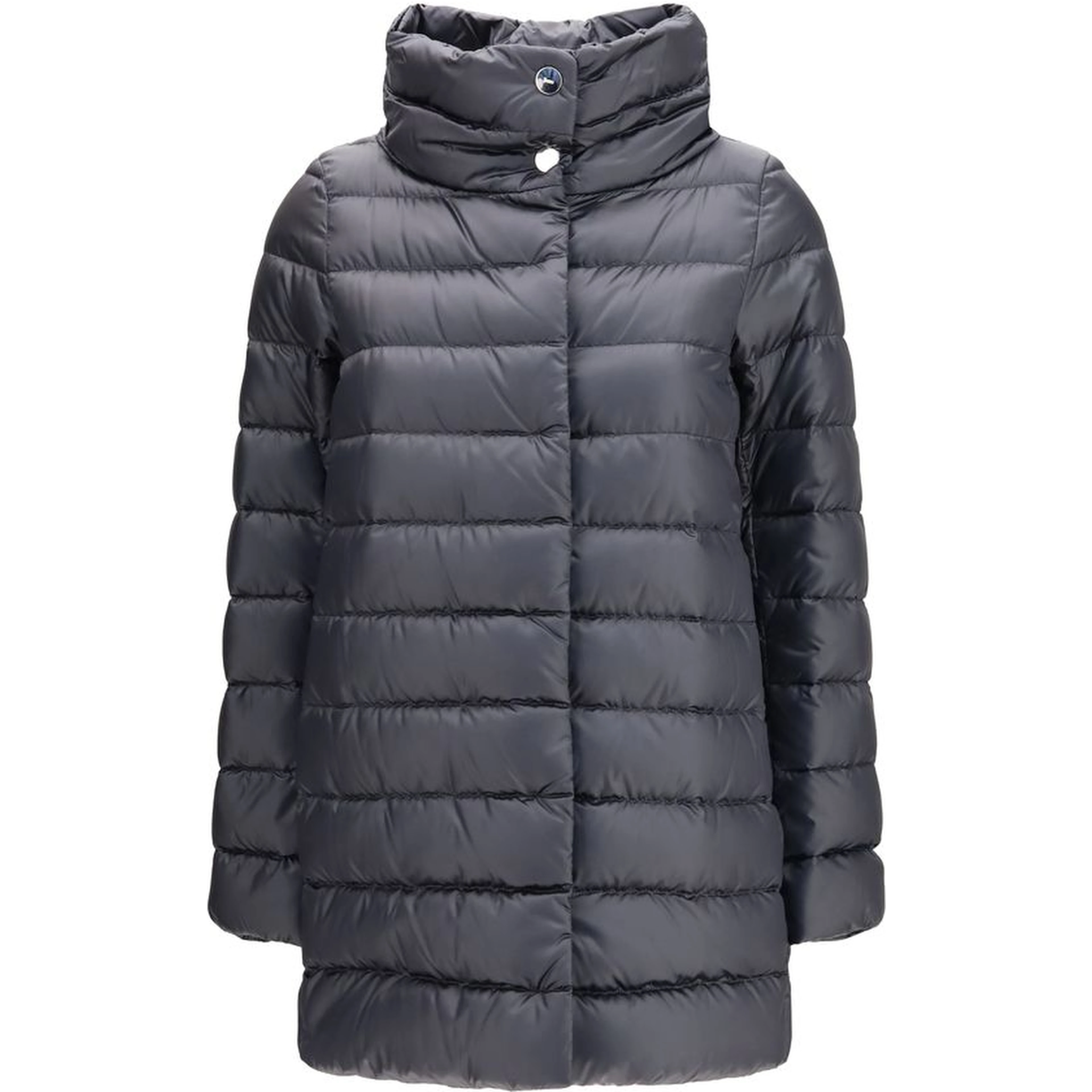 Black Polyamide Full-Length Jacket