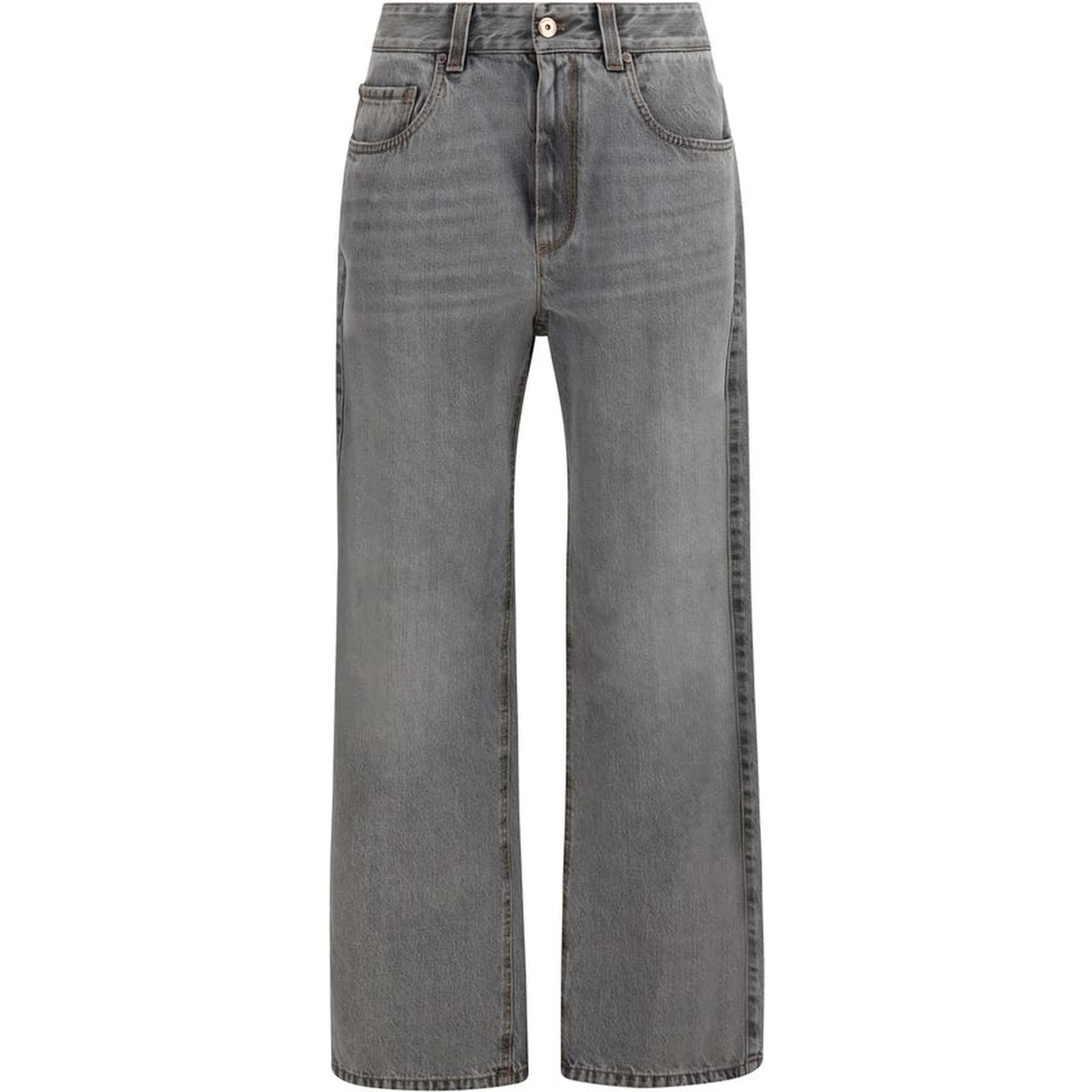 Gray Cotton Jeans Denim