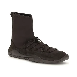 Black Calf Leather Bos Taurus Lace-Up Boots